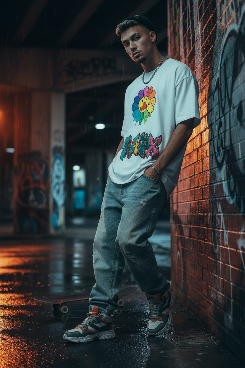 TShirt Trapx Flower Graffiti