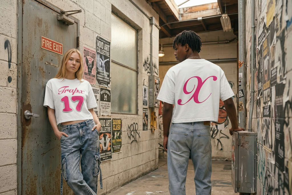 T-Shirt White Trapx 17 - Pink Edition